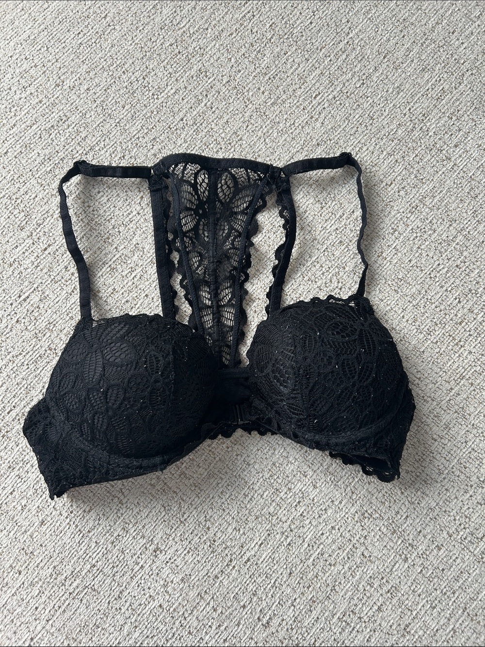 Victoria's Secret Black Lace Racerback Bra